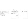 Мини-раковина LAUFEN LIVING SQUARE 50х38 см, встраиваемая сверху 8.1543.5.000.104.1